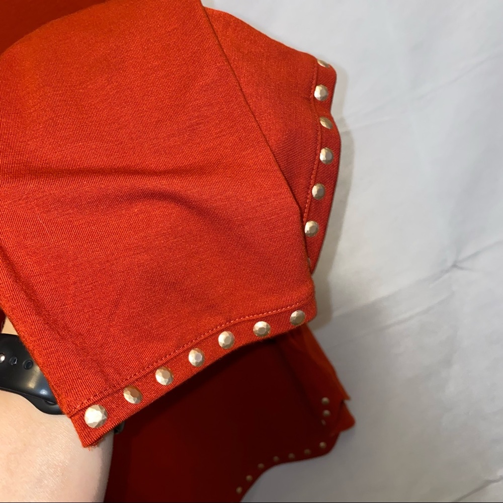 Ruby Rd. Rust Red Top W/ Gold Embellishments On T… - image 4